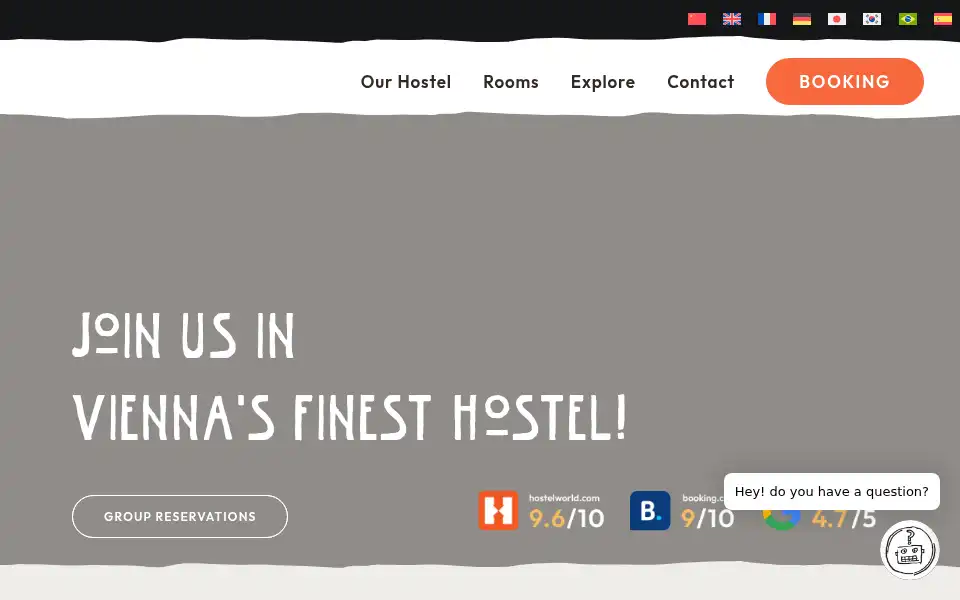 Screenshot of hostelruthensteiner.com