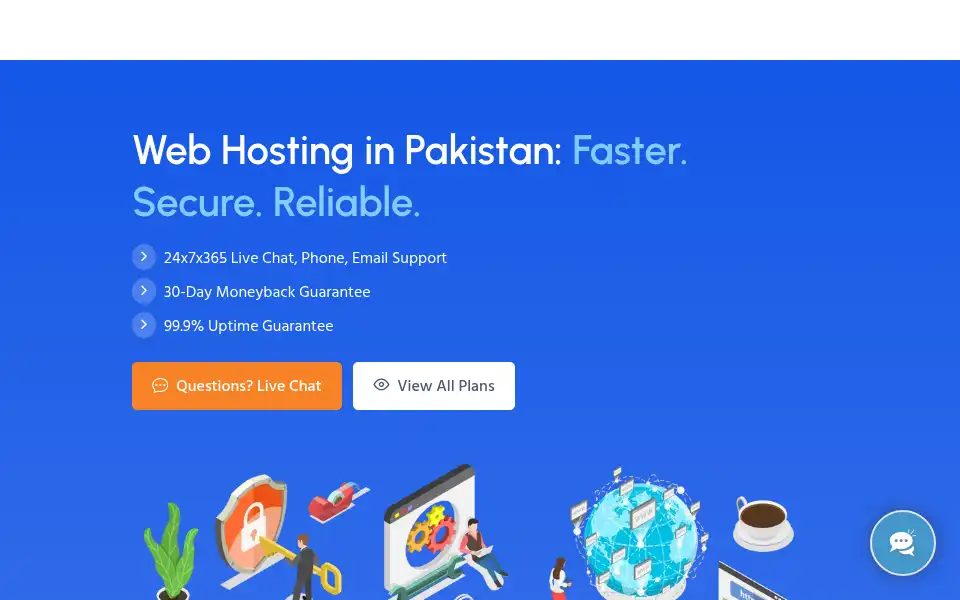 Screenshot of hoster.pk