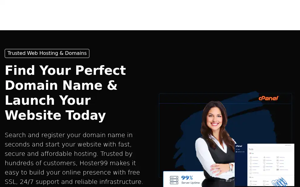 Screenshot of hoster99.com