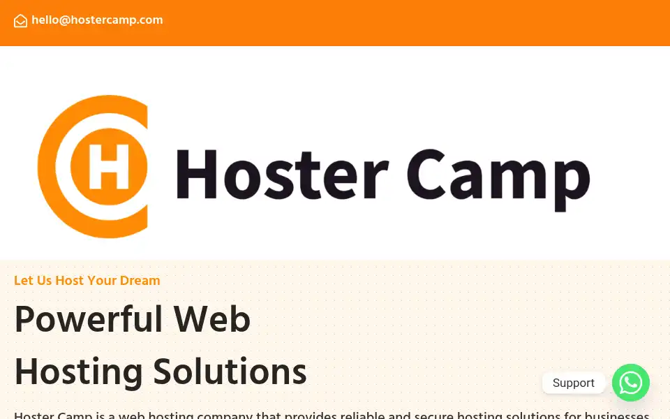 Screenshot of hostercamp.com
