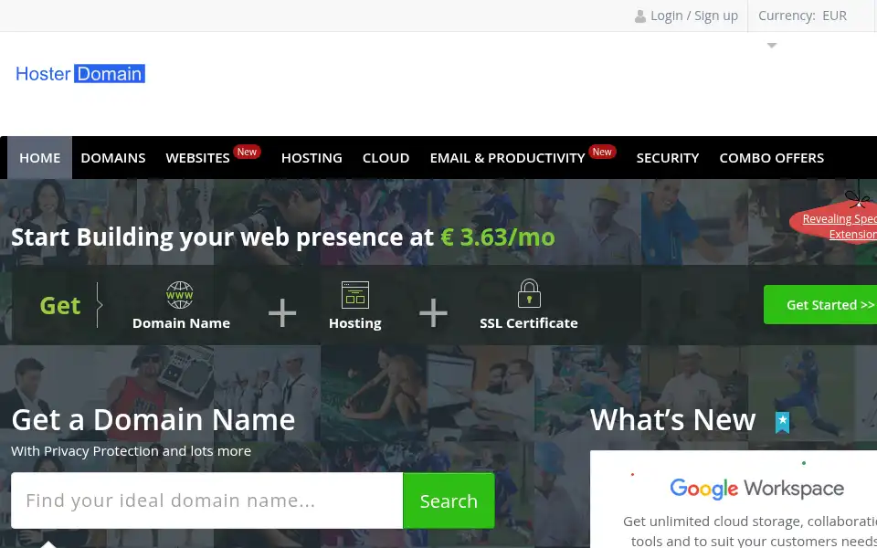 Screenshot of hosterdomain.com