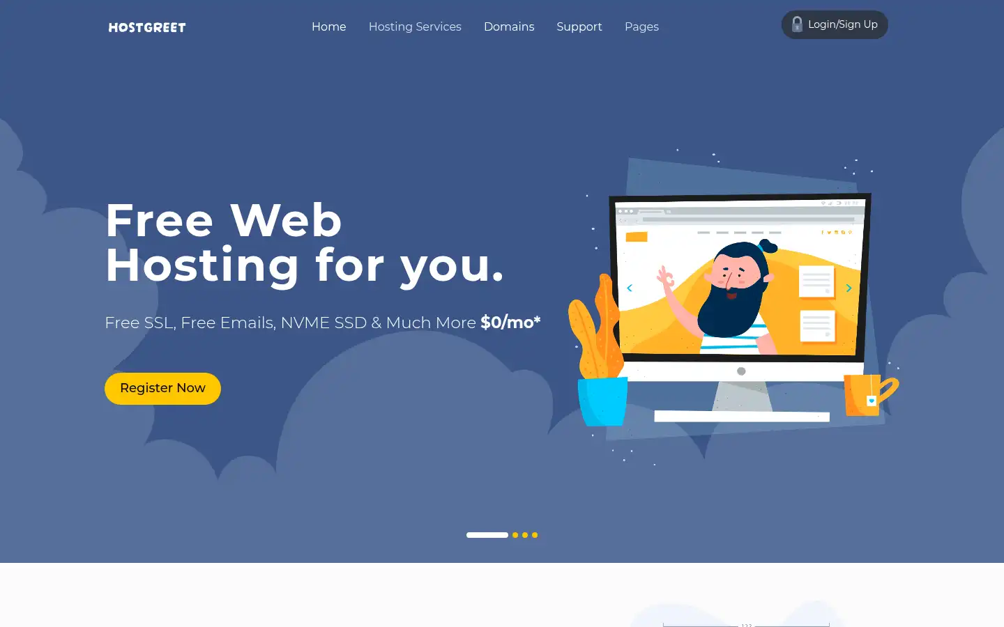 Screenshot of hostgreet.com