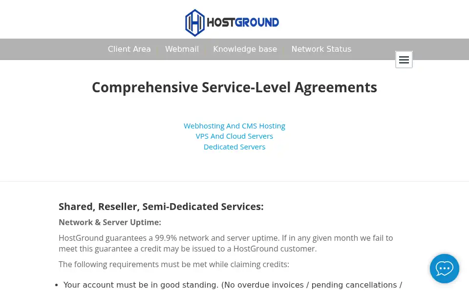 Screenshot of hostground.org