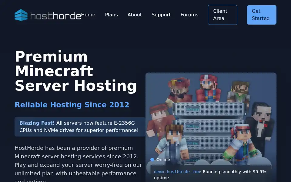 Screenshot of hosthorde.com