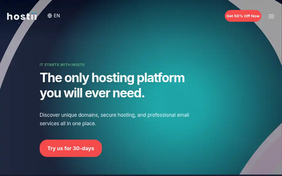 Screenshot of hostii.co.uk