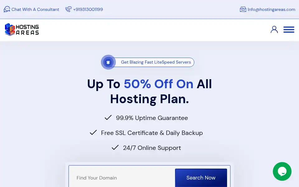 Screenshot of hostingareas.com