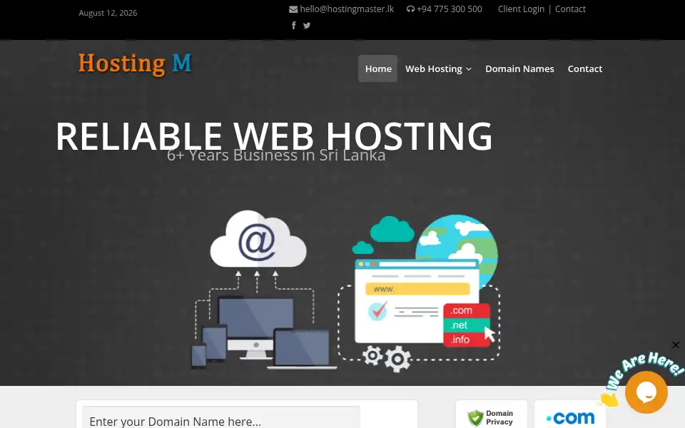 Screenshot of hostingmaster.lk