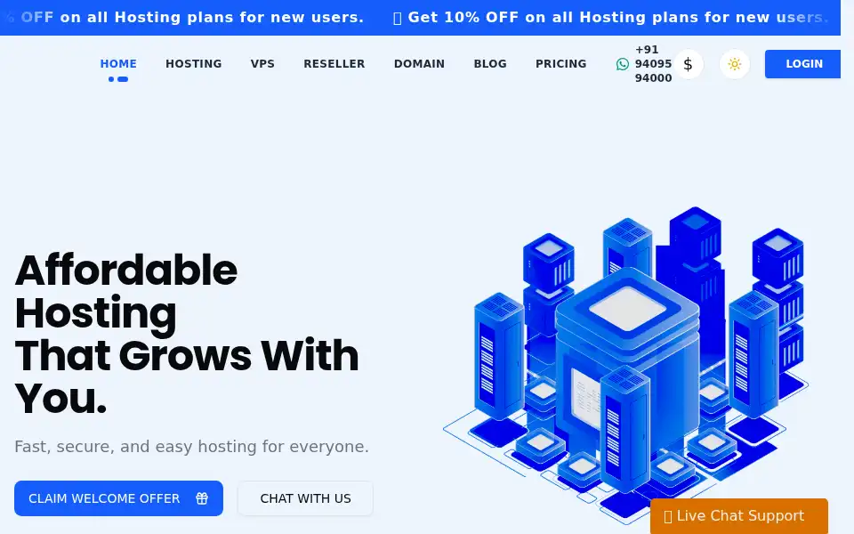 Screenshot of hostingspell.com