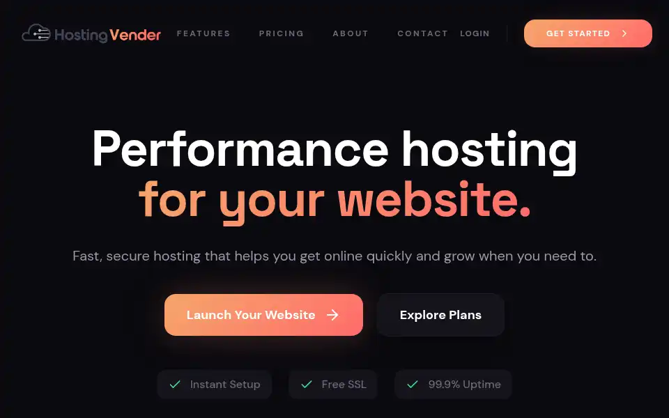Screenshot of hostingvender.com