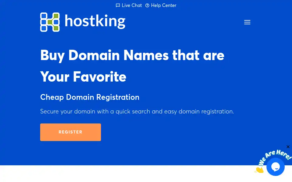 Screenshot of hostking.host
