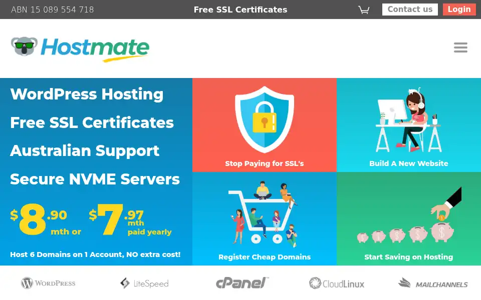 Screenshot of hostmate.com.au