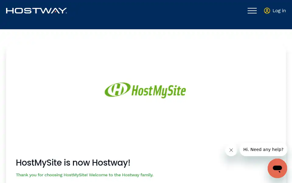 Screenshot of hostmysite.com