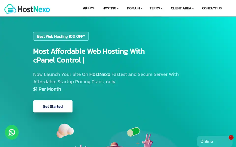 Screenshot of hostnexo.com
