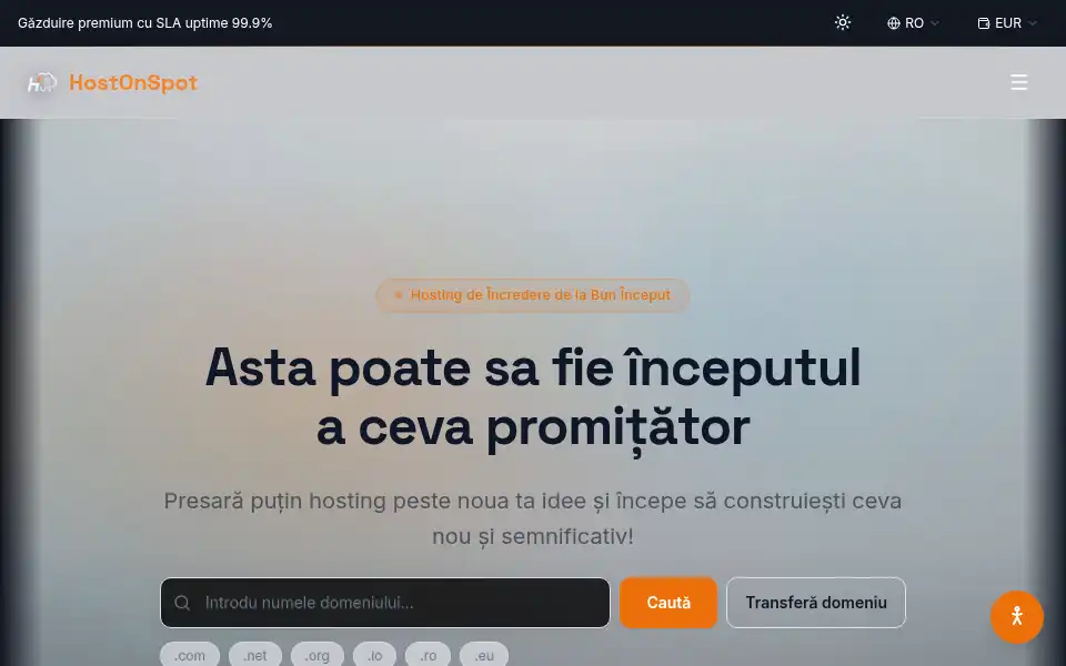 Screenshot of hostonspot.com