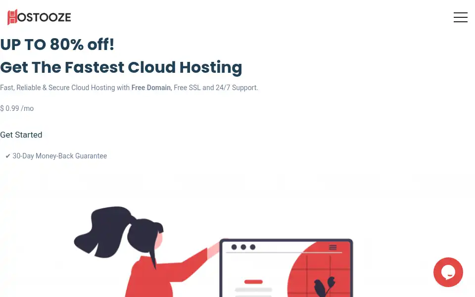 Screenshot of hostooze.com