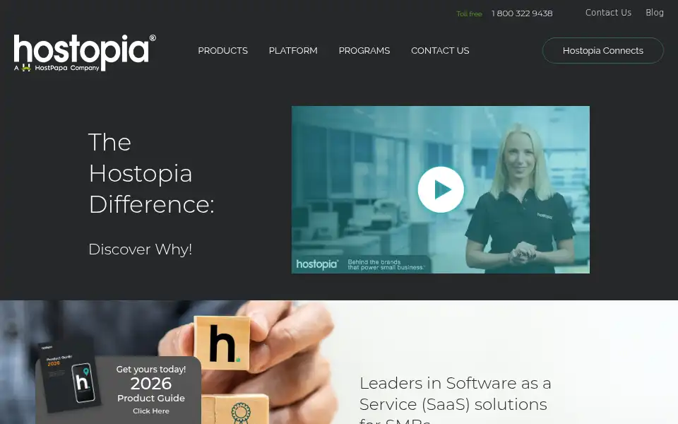 Screenshot of hostopia.com