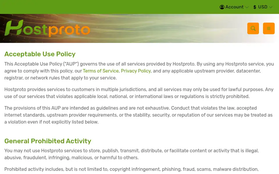 Screenshot of hostproto.com