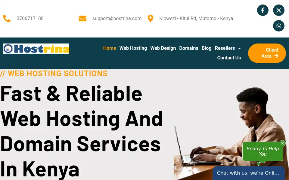 Screenshot of hostrina.com