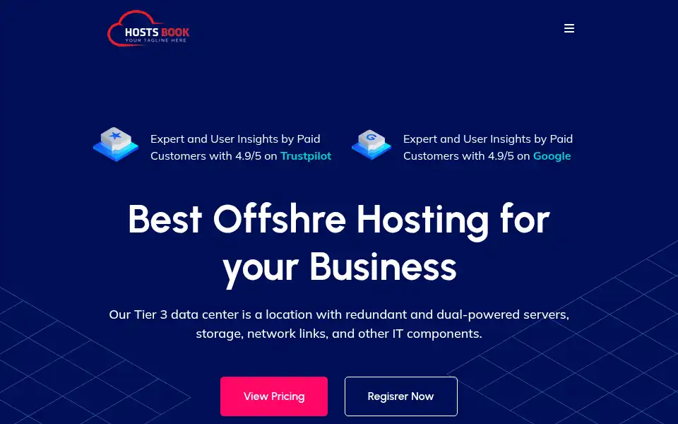 Screenshot of hostsbook.com