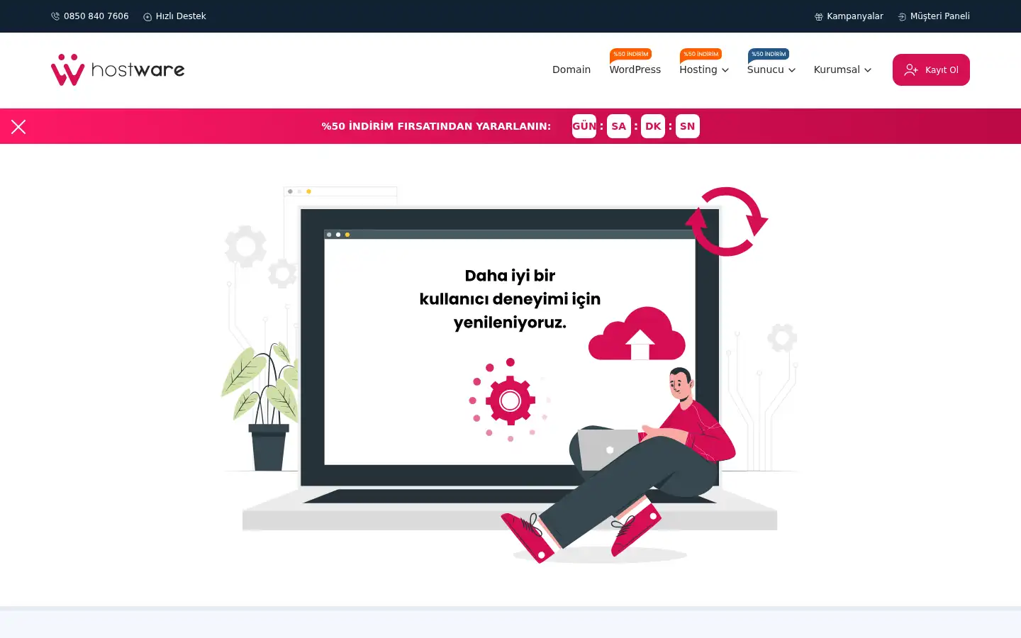 Screenshot of hostware.com.tr