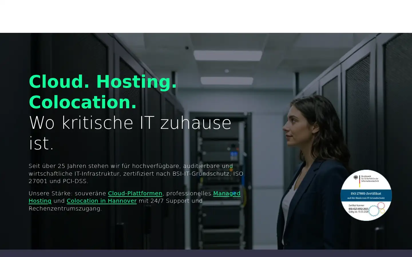 Screenshot of hostway.de