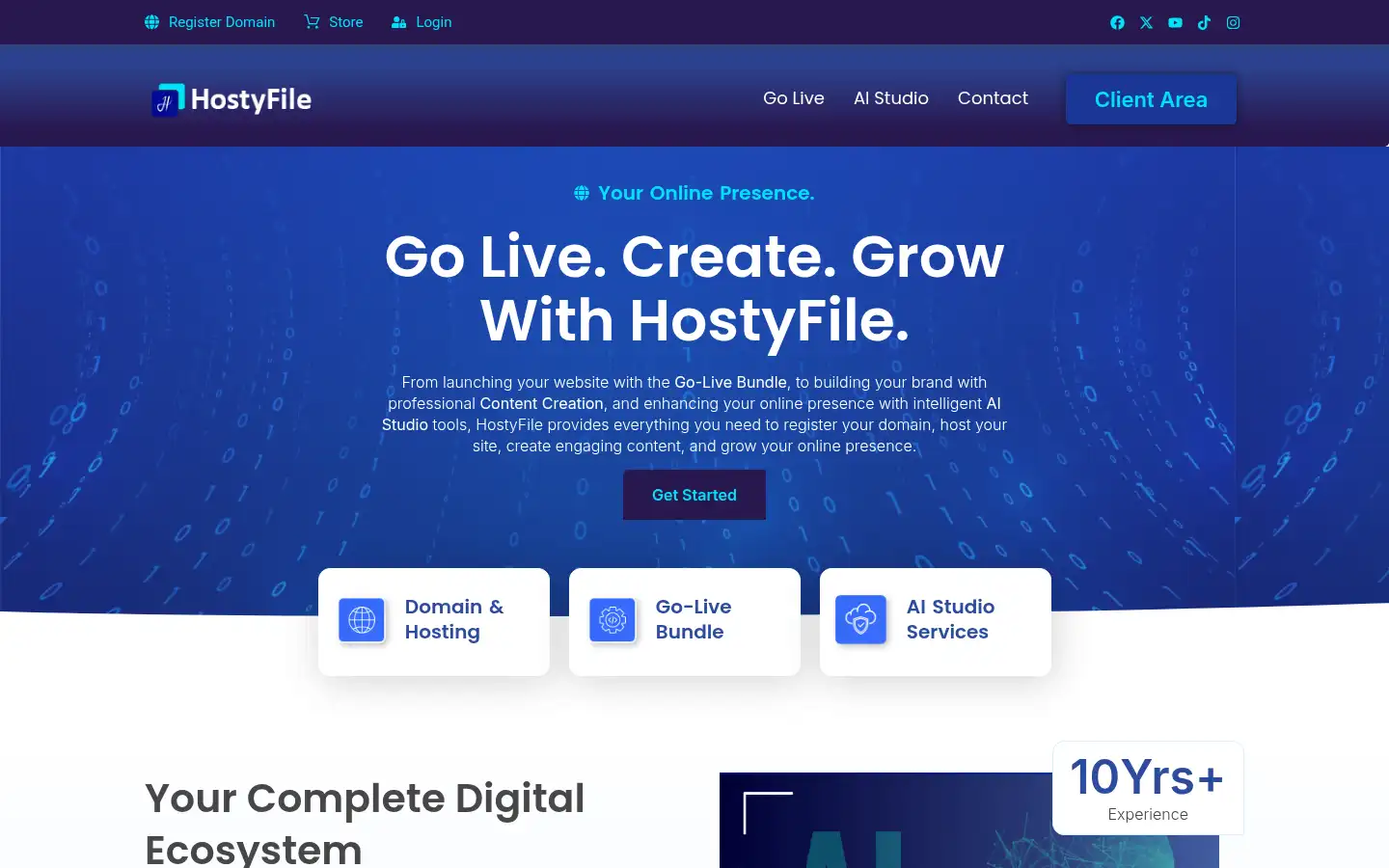 Screenshot of hostyfile.net