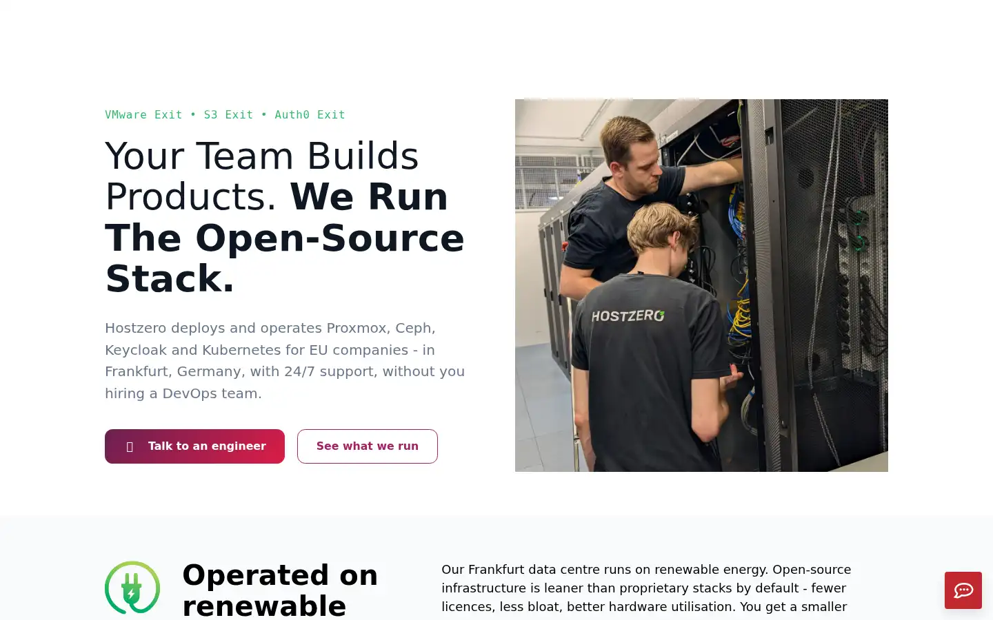 Screenshot of hostzero.com