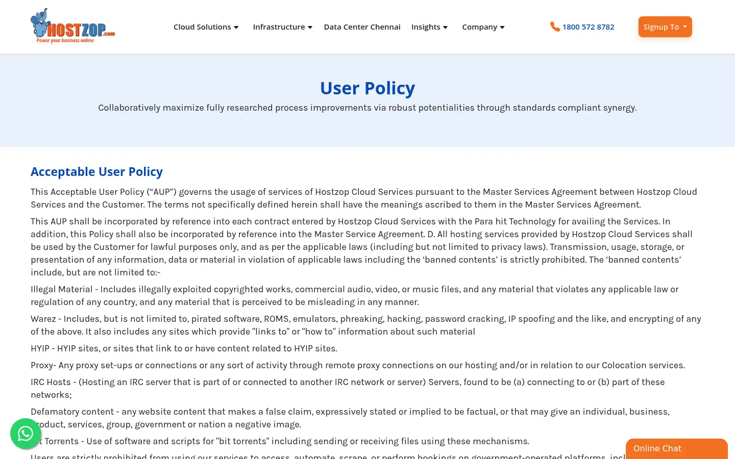 Screenshot of hostzop.com