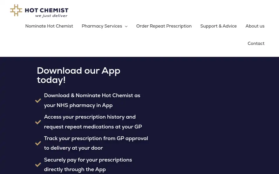 Screenshot of hotchemist.co.uk