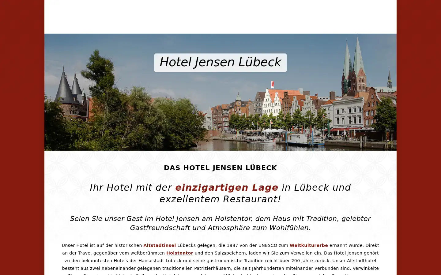 Screenshot of hotel-jensen.de