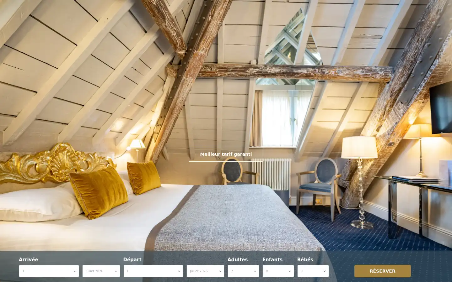 Screenshot of hotel-leplacedarmes.com