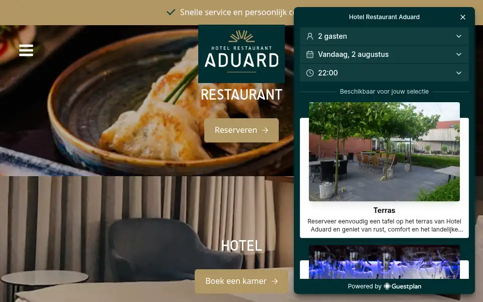 Screenshot of hoteladuard.nl