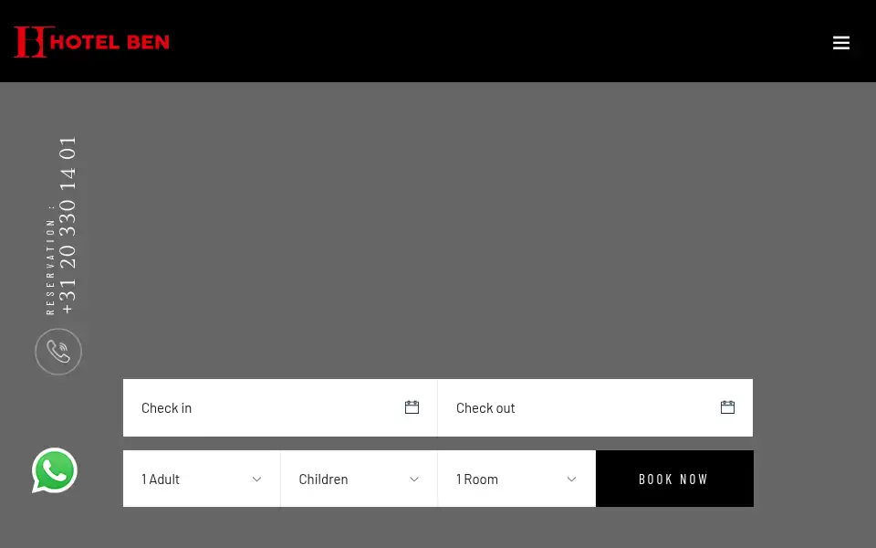 Screenshot of hotelben.com