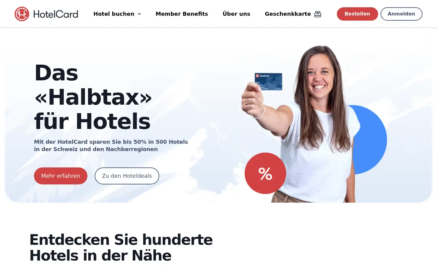 Screenshot of hotelcard.com