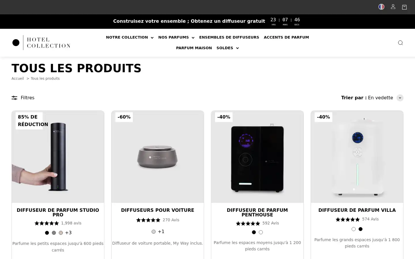 Screenshot of hotelcollection.fr