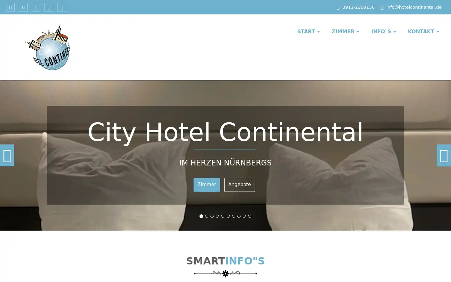 Screenshot of hotelcontinental.de