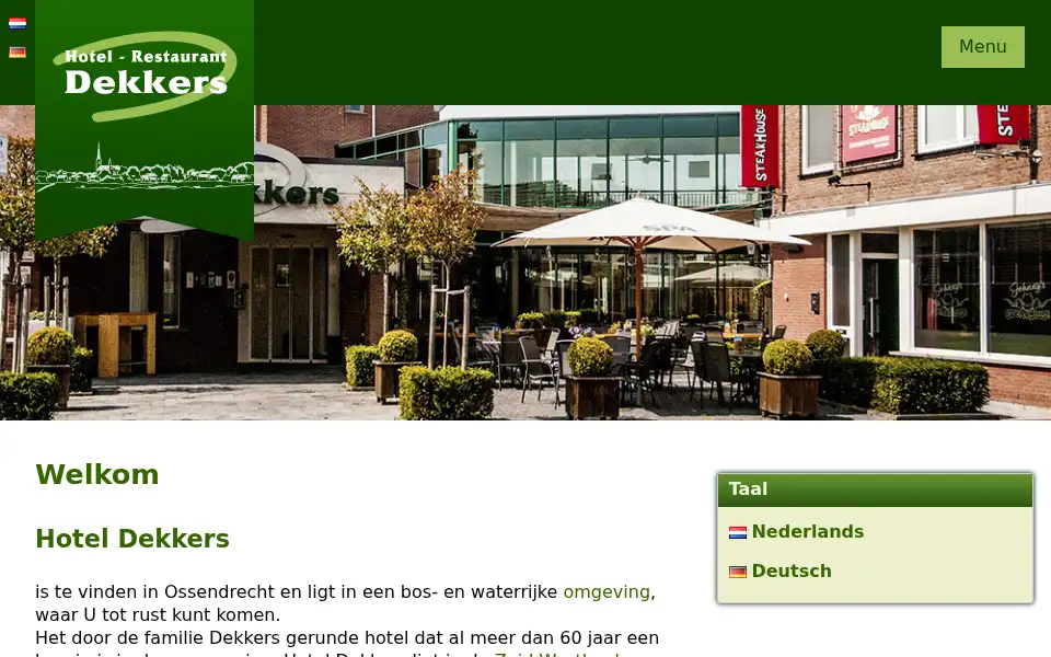 Screenshot of hoteldekkers.nl