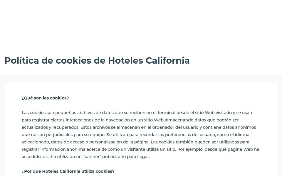 Screenshot of hotelescaliforniasalou.com