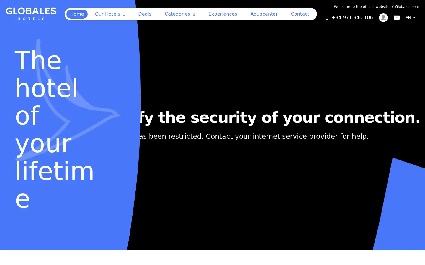 Screenshot of hotelesglobales.com