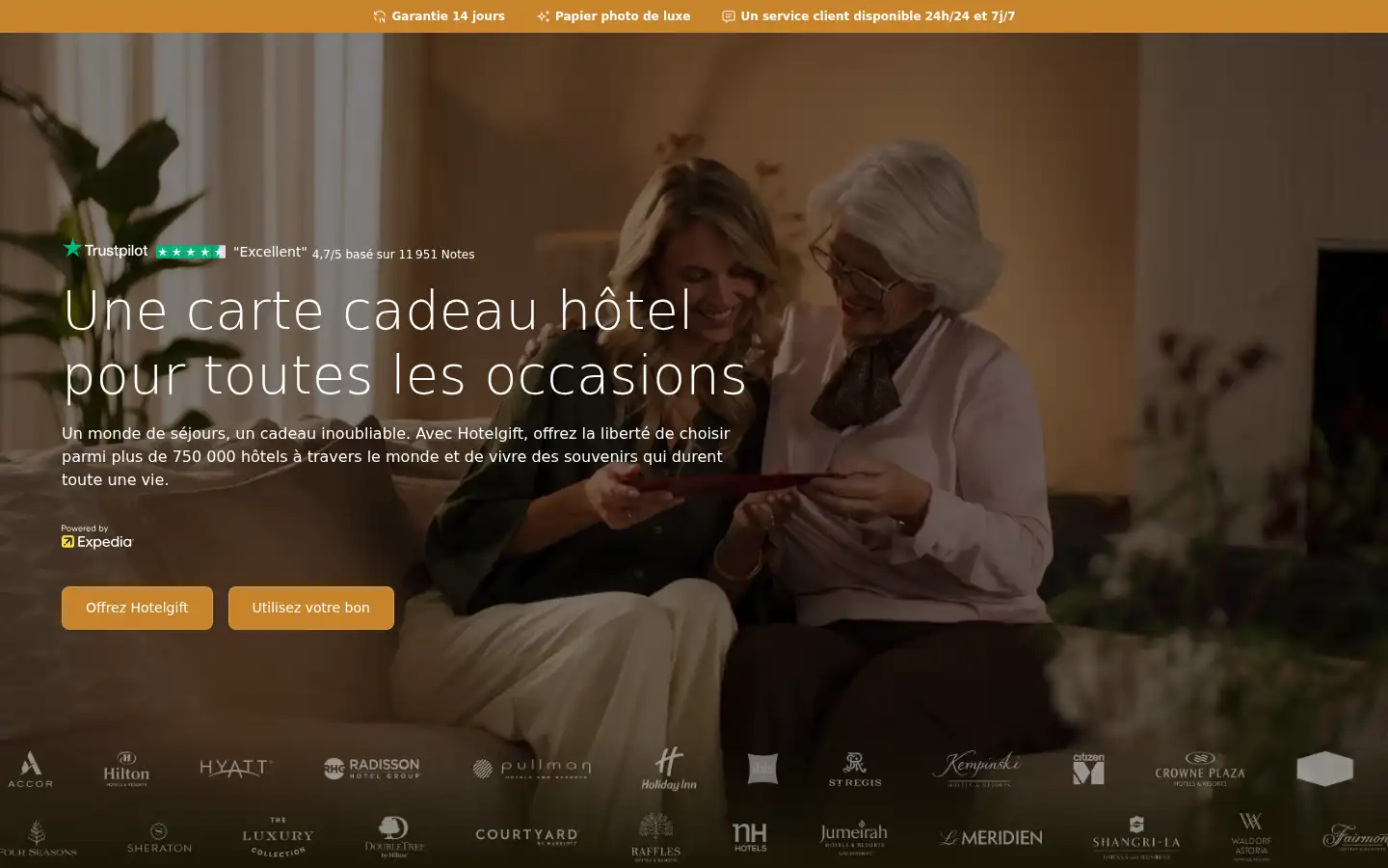 Screenshot of hotelgift.com