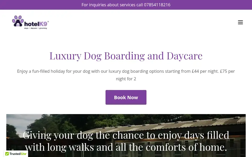 Screenshot of hotelk9.co.uk