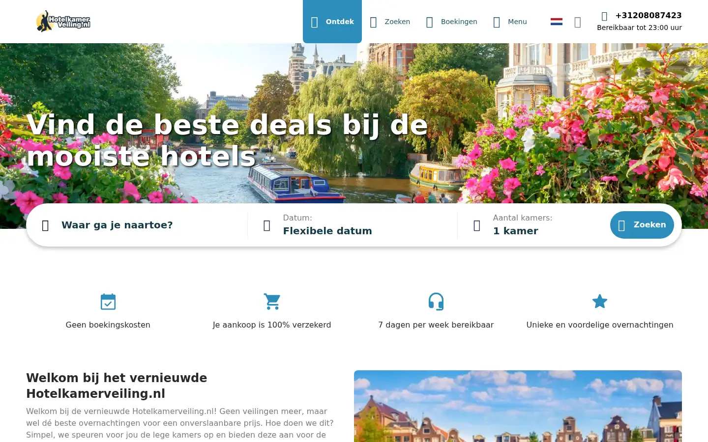 Screenshot of hotelkamerveiling.nl