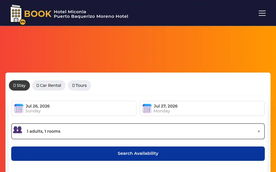 Screenshot of hotelmiconiasancristobal.com