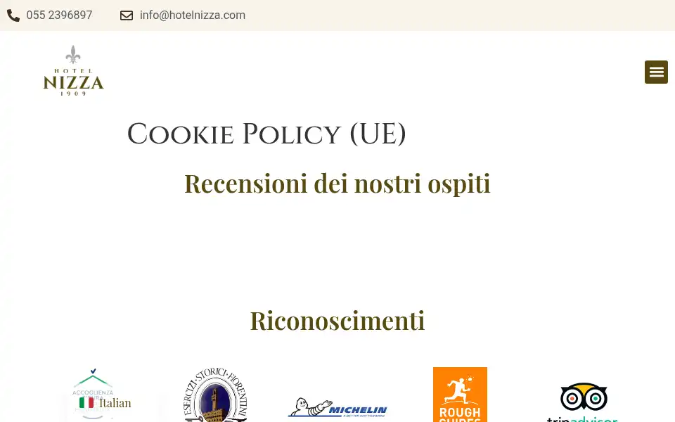 Screenshot of hotelnizza.com