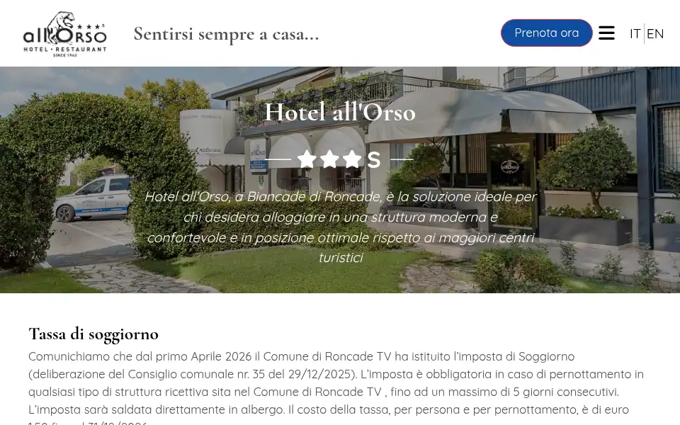 Screenshot of hotelorso.it
