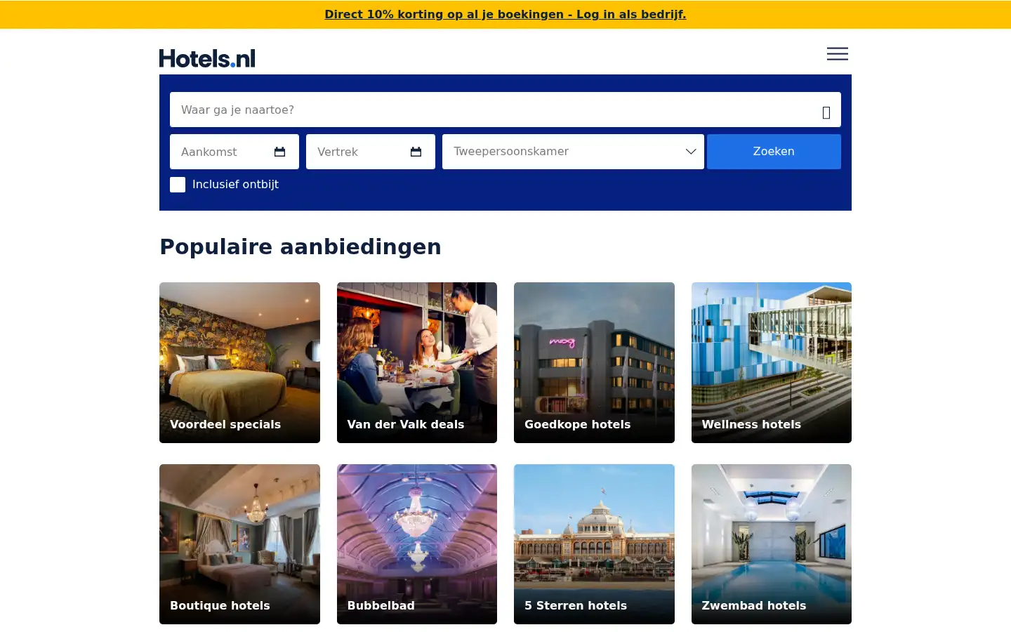 Screenshot of hotels.nl