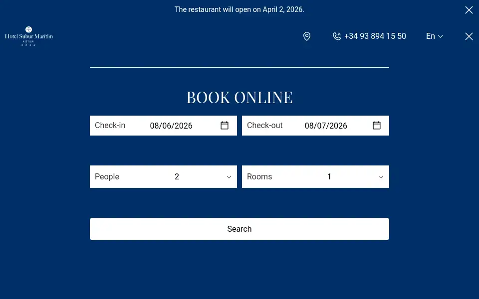Screenshot of hotelsuburmaritim.com