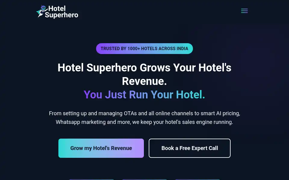 Screenshot of hotelsuperhero.com
