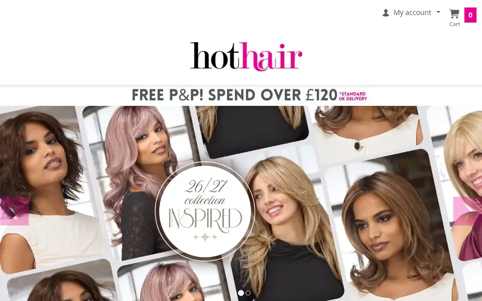 Screenshot of hothair.co.uk