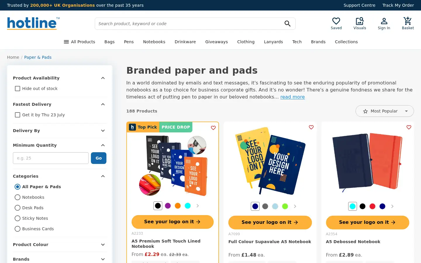 Screenshot of hotline.co.uk